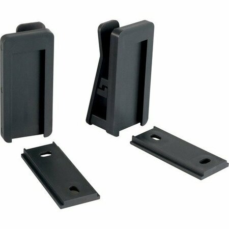 DURABLE OFFICE PRODUCTS Tablet Wall Dock, Clips, Plastic, 2.2lb Cap, 0.4inD Cap, CGY DBL893958